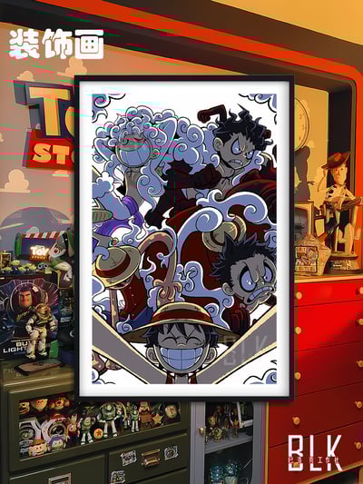 【週邊】巴洛克－海賊王 檔位路飛 裝飾畫 & 冰箱貼1