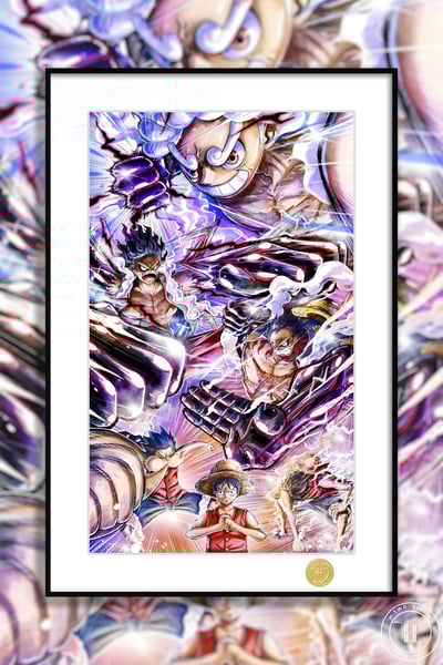 【週邊】H2工作室-蒙奇D路飛 海賊王尼卡太陽神四檔五檔路飛動漫裝飾畫1