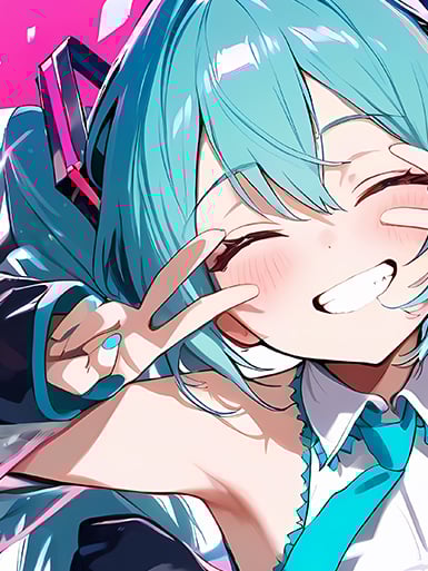 【週邊】巴洛克－初音未來 大笑初音 裝飾畫&冰箱貼2