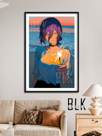 【週邊】巴洛克－電鋸人 蕾塞篇 煙花蕾塞 裝飾畫 & 冰箱貼4