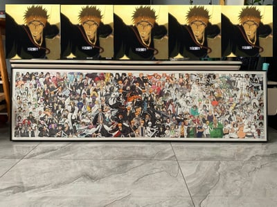 【週邊】田哥繪-死神境界bleach全人物全家福復刻微噴畫11