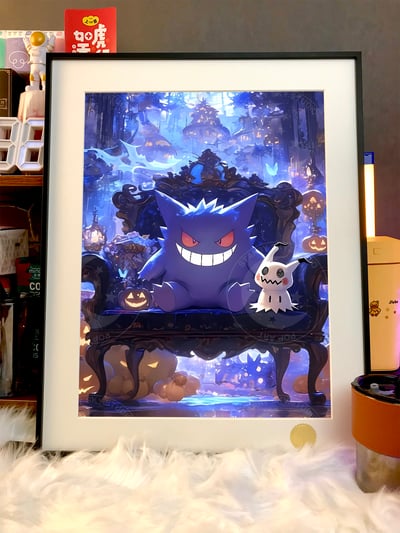 【週邊】星空工作室-王座耿鬼 寶可夢神奇寶貝謎擬丘皮卡丘Gengar動畫遊戲二次元裝飾畫3