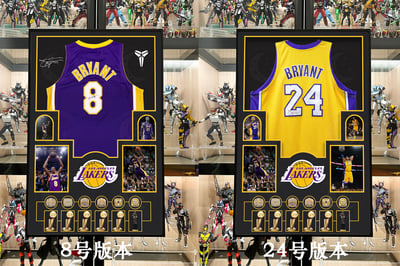 【週邊】星空工作室-科比紀念日球衣版畫 824科比日 kobe黑曼巴NBA洛杉磯湖人Mamba裝飾畫1
