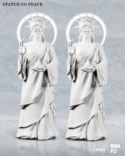 【原創授權】SENZII千紙 x BANFO萬佛-和平女神像 STATUE FO PEACE5