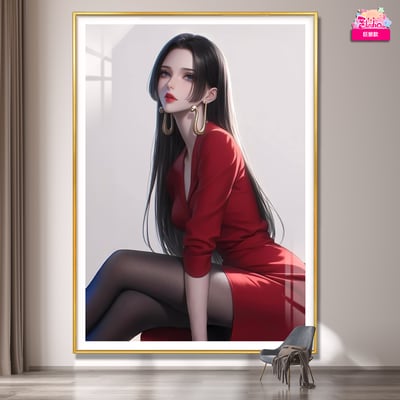 【週邊】阿喵畫社-女明星 紅裝出席 女帝5