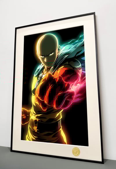 【週邊】H2工作室-埼玉老師 一拳超人光頭大魔王裝飾畫3