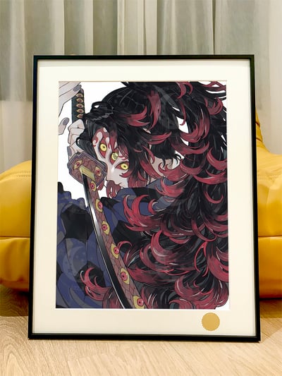 【週邊】星空工作室-黑死牟 Kokushibo上弦之壹鬼滅之刃無限城篇猗窩座炎柱動畫二次元裝飾畫1