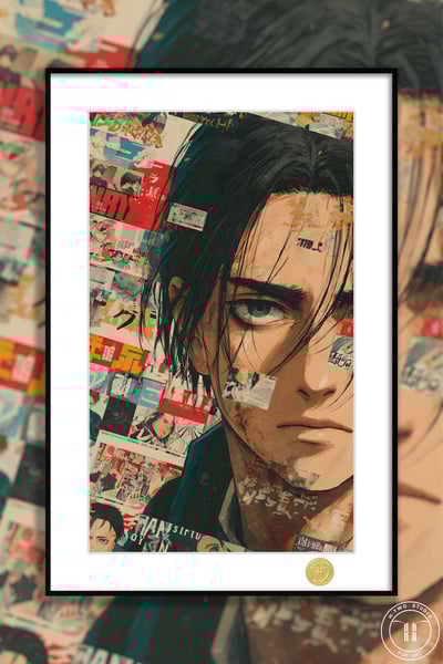 【週邊】H2工作室-艾倫 進擊的巨人艾倫耶格爾動漫二次元裝飾畫1