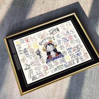【週邊】千鳥社-七龍珠海賊王聲優簽名全家福鳥山明裝飾畫5