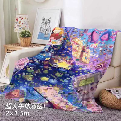 【週邊】千鳥社-星之卡比32週年Kirby全家福GameBoy午睡毯地毯裝飾畫2