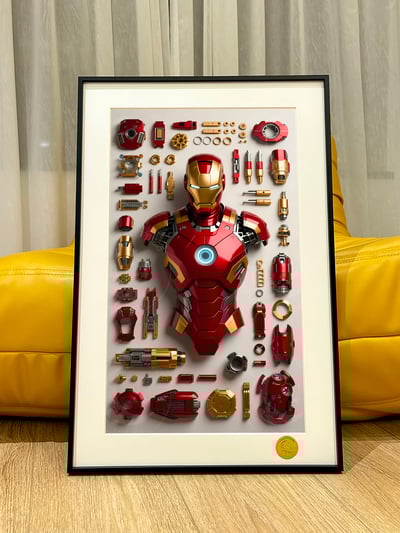 【週邊】星空工作室-拆甲鋼鐵人 東尼史塔克復仇者聯盟Iron Man鐵人動畫裝飾畫2