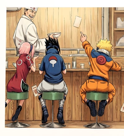 【週邊】H2工作室 - 火影忍者 卡卡西小隊 裝飾畫3