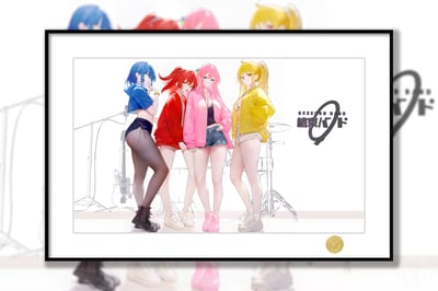 【週邊】H2工作室－孤獨搖滾 結束樂隊 裝飾畫1