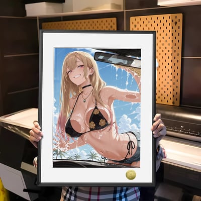 【週邊】皇呱－更衣人偶墜入愛河 夏日泳裝喜多川海夢 第三彈 裝飾畫&午睡毯&地毯2