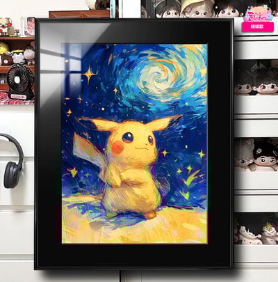 【週邊】阿喵畫社-梵谷星空 皮卡丘4