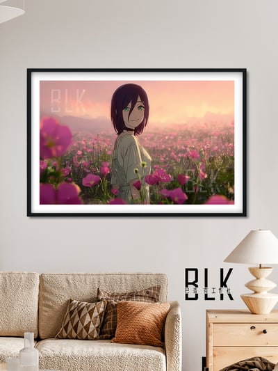 【週邊】巴洛克－鏈鋸人 花叢蕾塞 裝飾畫&冰箱貼4