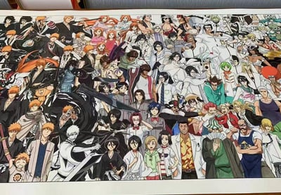 【週邊】田哥繪-死神境界bleach全人物全家福復刻微噴畫3