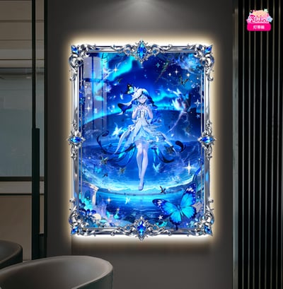 【週邊】阿喵畫社－晚安蝴蝶 守岸人燈帶畫3