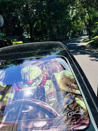 【週邊】千鳥社-汽車遮陽前擋風玻璃隔熱高達Gundam札古二次元防曬4