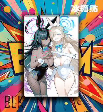 【週邊】巴洛克－蔚藍檔案 黑白兔 裝飾畫&冰箱貼5