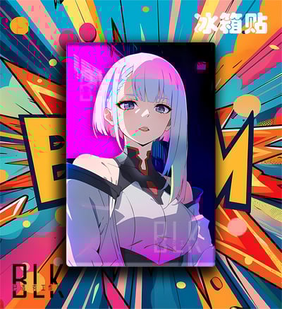 【週邊】巴洛克－賽博龐克：邊緣行者 賽博露西 裝飾畫&冰箱貼5