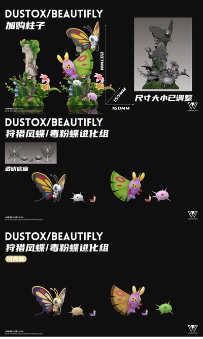 【寶可夢】玩得Wonder studio-毒粉蛾 狩獵鳳蝶進化組2