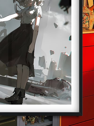 【週邊】巴洛克－鏈鋸人 三鷹朝 裝飾畫&冰箱貼3