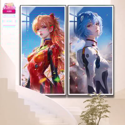 【週邊】阿喵畫社-明日香綾波麗組合3