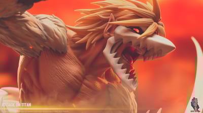 【進擊的巨人】怪誕蟲工作室-進擊的巨人半身雕像系列 第一彈 鎧之巨人&顎之巨人2