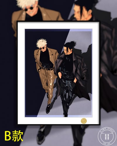 【週邊】H2工作室-西裝暴徒 咒術迴戰五條悟夏油傑裝飾畫7