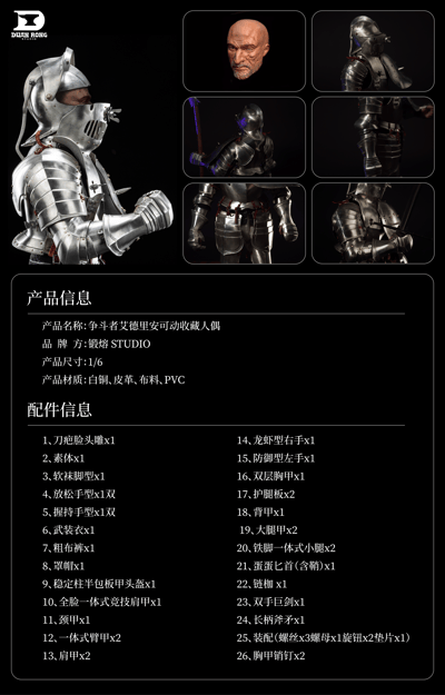 【正版授權】鍛熔 STUDIO－爭鬥者 艾德里安 可動收藏13