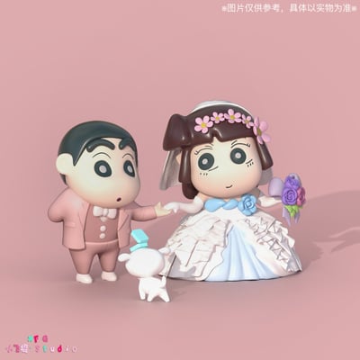 【蠟筆小新】XFG Studio-小新&小愛結婚囉（粉紅款）2