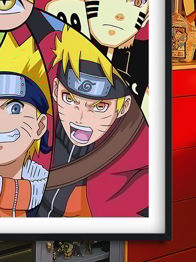 【週邊】巴洛克－火影忍者 鳴人成長 裝飾畫＆冰箱貼3