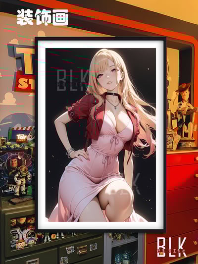 【週邊】巴洛克－戀上換裝娃娃 粉衣喜多川 裝飾畫&冰箱貼1