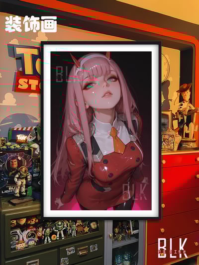 【週邊】巴洛克－DARLING in the FRANXX 仰頭零二 裝飾畫&冰箱貼1