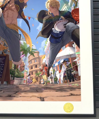 【週邊】H2工作室-三兄弟 海賊王路飛艾斯薩博動漫裝飾畫4