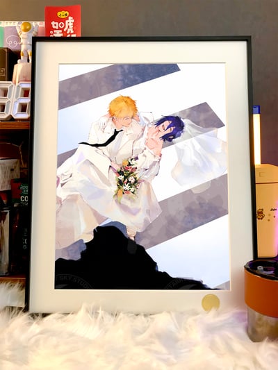 【週邊】星空工作室-花嫁蕾塞 電鋸人reze鏈鋸人蕾塞篇Chainsaw Man電次瑪奇瑪帕瓦動畫裝飾畫2