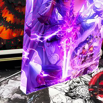 【週邊】阿喵畫社-雷電將軍立體卡磚4