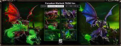 【魔獸世界】BRS 黑石工作室-五人小隊系列 第三彈 T6被遺忘者亡靈術士 門神扎昆1