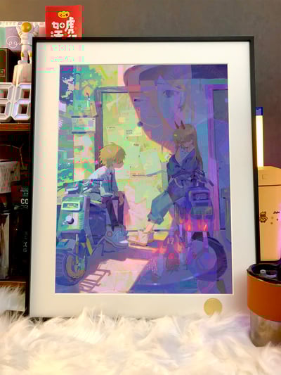 【週邊】星空工作室－鏈鋸人 小電次小帕瓦 裝飾畫3