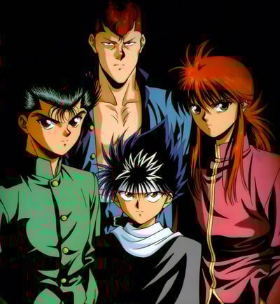 【週邊】H2工作室-幽遊白書 浦飯幽助藏馬飛影桑原與真動漫二次元裝飾畫3