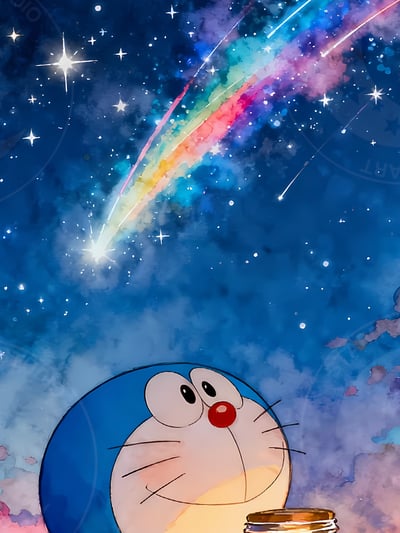 【週邊】星空工作室－哆啦A夢 流星哆啦A夢 裝飾畫3