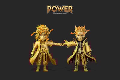 【火影忍者】Power studio-波風水門&漩渦鳴人 父子對拳1