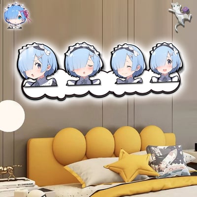 【週邊】阿喵畫社-Q版蕾姆大頭床頭燈帶畫3