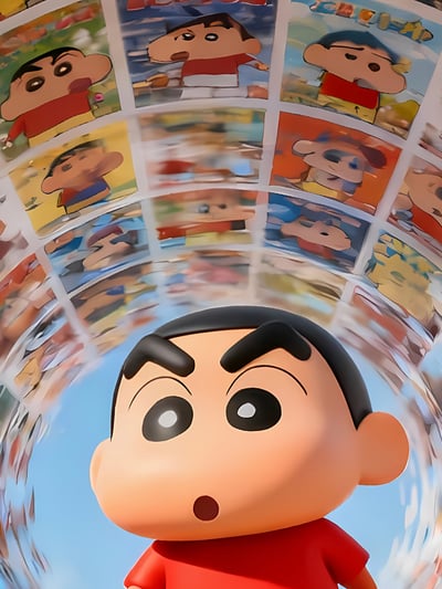 【週邊】星空工作室－蠟筆小新 小新時光隧道 裝飾畫4