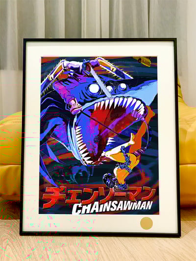 【週邊】星空工作室－鏈鋸人 電次vs蕾塞 裝飾畫1