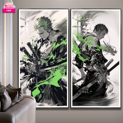 【週邊】阿喵畫社-雙影墨龍 索隆組合3