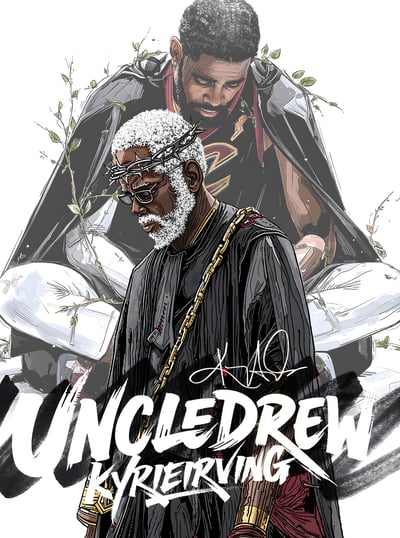 【週邊】H2工作室-德魯大叔 NBA凱里歐文騎士隊裝飾畫3