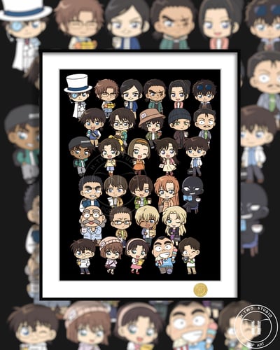 【週邊】H2工作室－名偵探柯南 Q版名偵探柯南 裝飾畫1