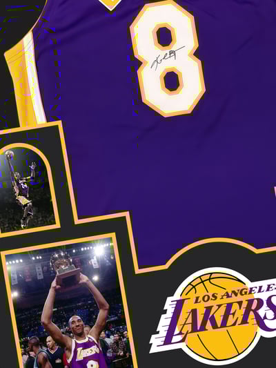 【週邊】星空工作室-科比紀念日球衣版畫 824科比日 kobe黑曼巴NBA洛杉磯湖人Mamba裝飾畫2